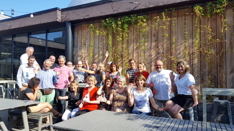 Groupe de dirigeants et managers lors de la learning expedition GERME au Québec sur l'innovation collaborative