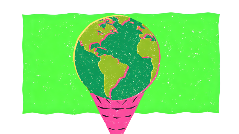Visuel du podcast management interculturel illustré par la terre